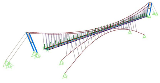 Pasarela colgante de 70m de luz en el Penon de Gibraltar 3